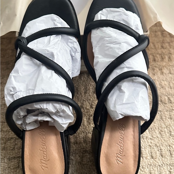 Madewell BOMBÉ HEELED MULES IN LEATHER - Picture 2 of 6